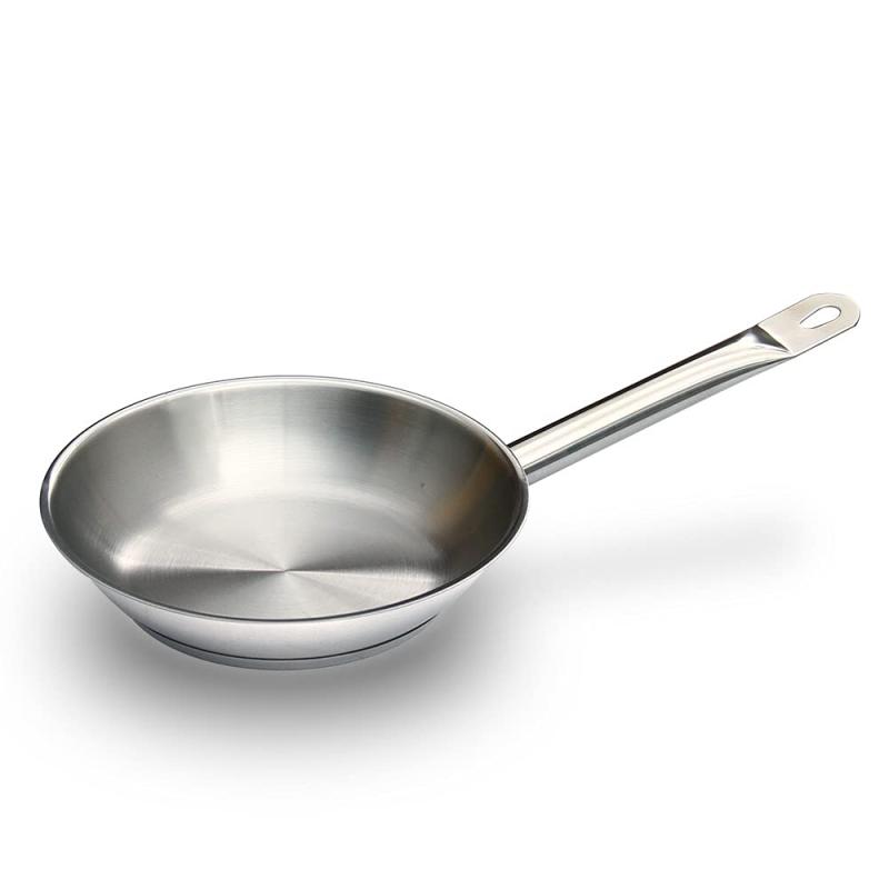 KIPROSTAR 業務用ステンレスフライパン 22cm IH対応 底面3層構造 キプロスター 食洗器対応 コーティングなし IH/直火両対応