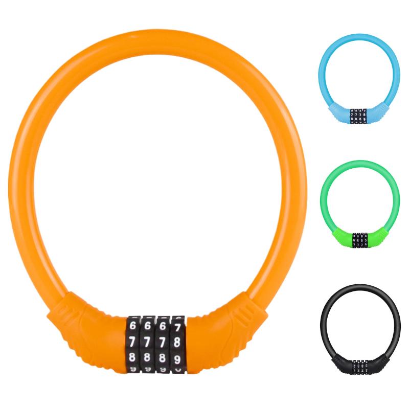 DELUXEFOX 自転車 鍵 ワイヤーロック 4桁ダイヤル式 サドルロック 自転車 ワイヤーロック ワイヤー錠 ..