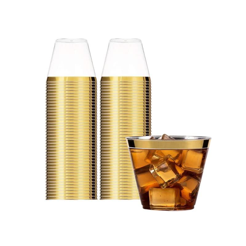 プラスチックカップ 西洋料理 アイスクリーム用 9オンス 透明 50個 使い捨てハード インカップ ワイン カクテル パーティー用 maisonclover-10269231 メゾンクローバー パッケージ画像