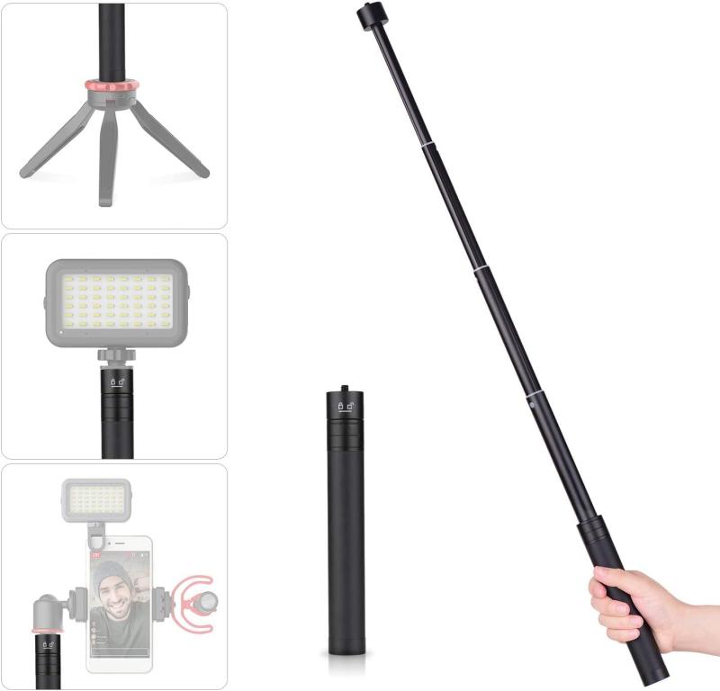 カメラ延長ロッド 延長アーム 長さ73cm スタビライザー エクステンションロッド 一脚 伸縮式 1/4インチ..