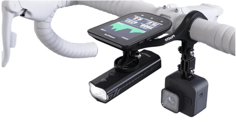 自転車コンピュータマウント Gopro カメラマウント ヘッドライト M5 M6 サポート ガーミン XOSS IGPSPORT、M6W サポート