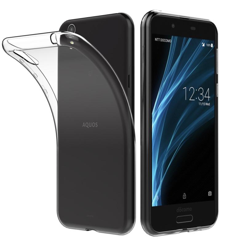 Anjoo AQUOS sense SH-01K 対応 ケース, AQUOS sense lite SH-M05/SHV40 対応 透明ケース TPU クリア 超薄型 軽量 落下防止 衝撃吸収 ソフトケース 擦り傷防止