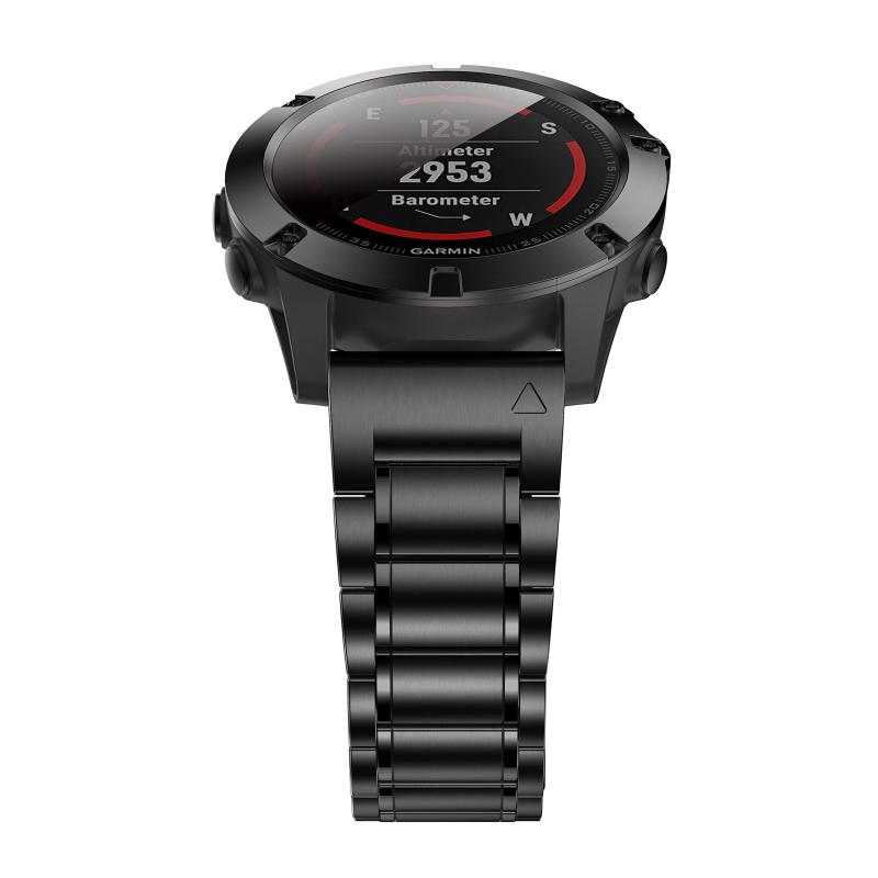 T-ENGINE 22mm 互换ベルト Fenix 7/Fenix 6/Fenix 5 に対応 チタン製 時計バンド 耐久性 アレルギーフリー Quick Fit ストラップ コンパチブル Garmin Fenix 6 Pro/Fenix 5 Plus/
