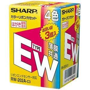 シャープ ハガキ用インクリボン/4色マルチカラー(3個入) RW-202A-C3