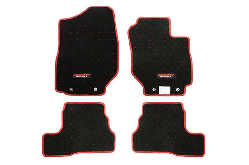 MONSTER SPORT フロアマット ジムニー[JB64W] / ジムニーシエラ[JB74W] MT車用 ブラック×レッド 894500-5500M