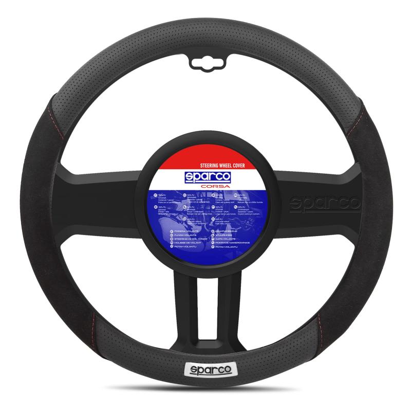 樂天商城 - SPARCO-CORSA ステアリングカバー スエード M SPC1112BK 1112BK