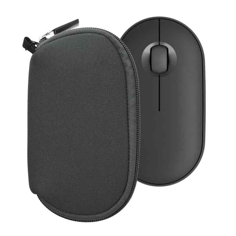 kwmobile マウスケース Logitech Pebble Mouse 2 M350s / M350対応 ケース - 無線マウス ジッパー付き ネオプレン 黒色