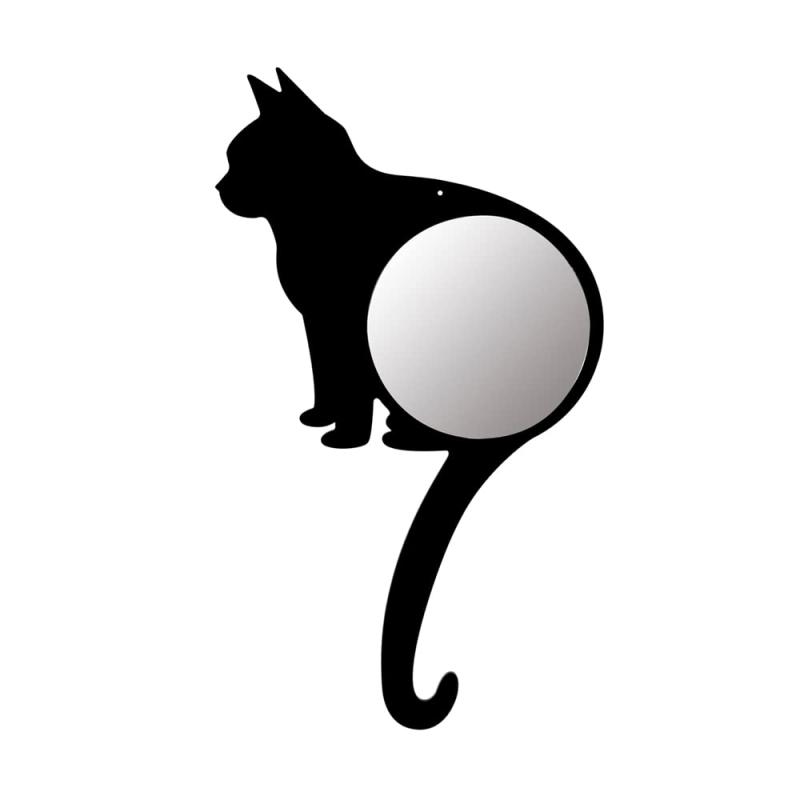 乐天商城 - HORIUCHI MIRROR 【部屋を癒し空間に】 ネコ形 壁掛けミラー Cat Mirror アクリル製 割れない 安全 軽量 手鏡にもなる オシャレ かわいい インテリア 鏡 ルームミラー プレゼントにも 日本製