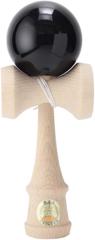 日本けん玉協会認定 New 競技用けん玉「大空」単色 黒 国産品 (OZORA KENDAMA)