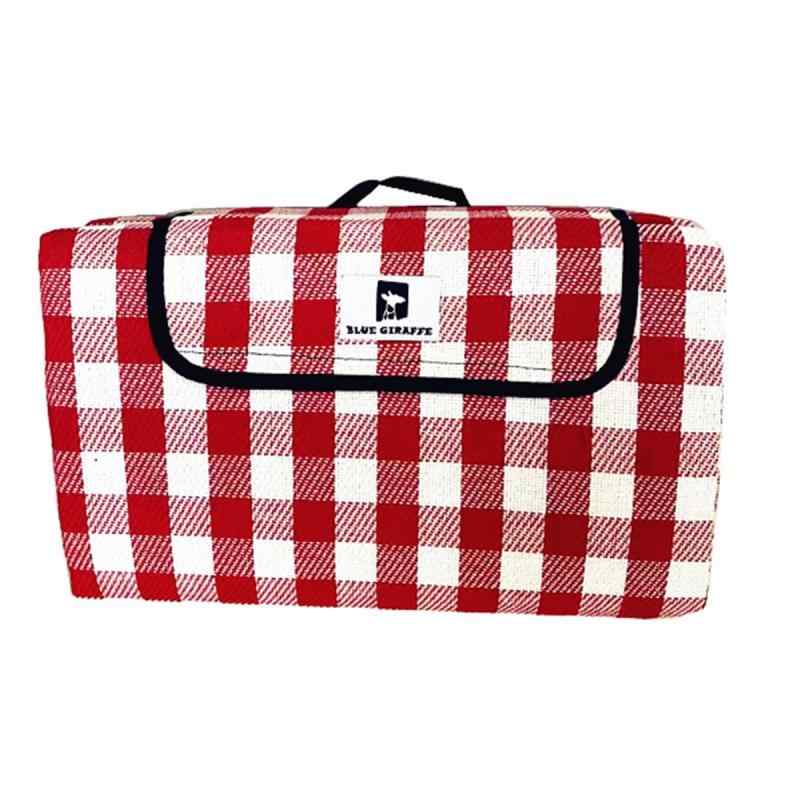 Blue Giraffe レジャーシート 厚手 ピクニックシート大判 200X200cm 3層構造 レジャーマット アウトドア クッション 防水 おしゃれ チェック柄 洗える 花火大会 運動会 遠足