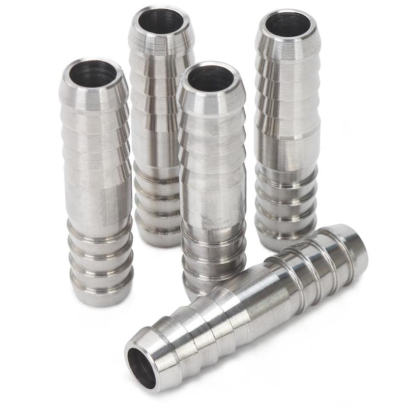 LTWFITTING 10mm 316ステンレス鋼 ストレートコネクター タケノコジョイント 車載燃料ホース用 ヒーター継手 5個入