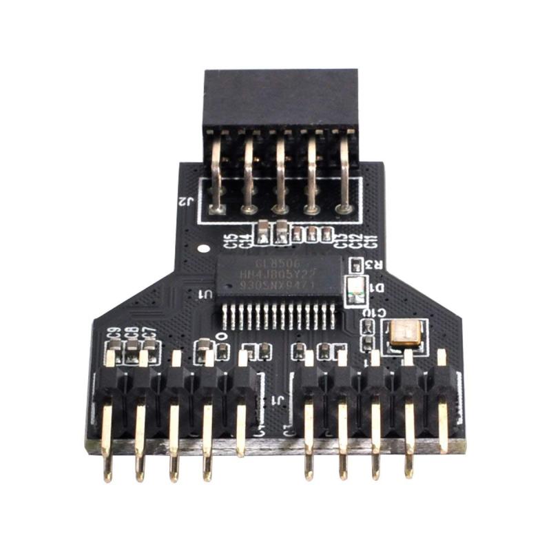 Netbook （UmPC） - xiwai マザーボード 9ピン USB 2.0 ヘッダー 1~2 メス 延長 HUB コネクタ アダプター ポート マルチライヤー