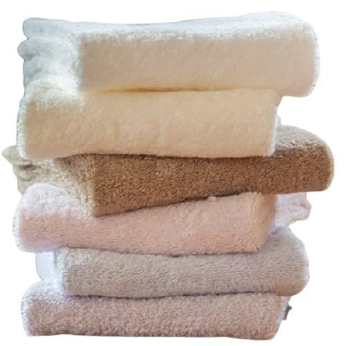 【選べる12色】同色6枚セット ふんわり仕上げのナチュラルフェイスタオル（34×90cm）