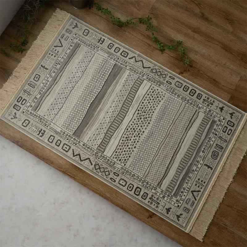 サヤンサヤン ギャベ柄 ロイヤルパレス 14692 玄関マット ベルギー製 薄型(3.0)