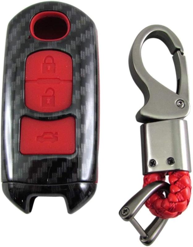 BRIGHTZ アクセラハイブリッド BYEFP カーボン調スマートキーケース 赤 【 KEY－CASE－038 】