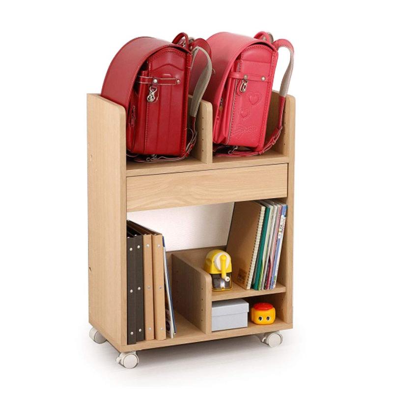 クロシオ ランドセル収納 ワゴン 幅55cm キャスター付き 木製 キッズ ラック おしゃれ aku1010977
