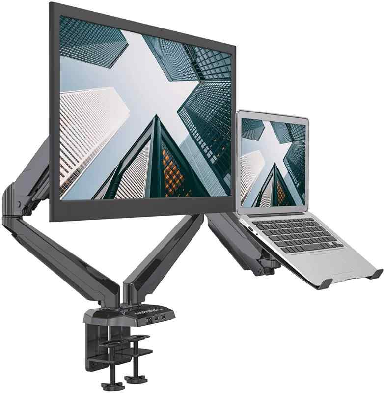 SHOPPINGALL 【 組立時間は半分 】 カナダが愛した初心者用 モニターアーム ノートパソコン アーム 2画..