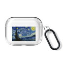 Airpods pro 3 ケース tpu 絵画 デザイン ゴッホ 星月夜 風景 クリア 透明 デザイン 韓国 エアーポッズ プロ カバー かわいい お揃い レ...