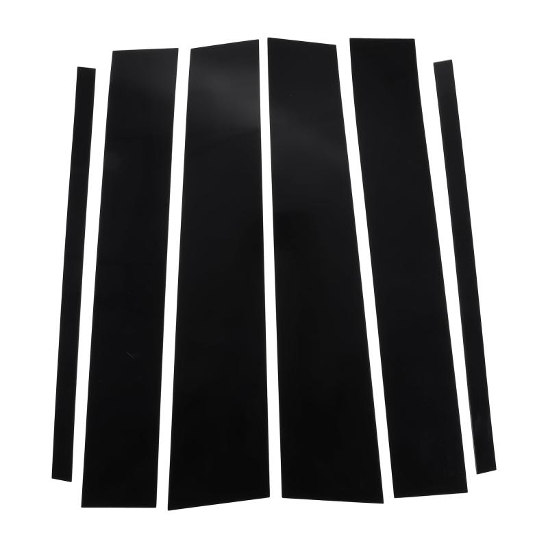 A ABSOPRO ドアピラーウィンドウトリムカバー フロント 左 右側 車 傷防止ステッカー ピラーポスト ドアアウター 日産 タイタン 2004-2015 プラスチック 6個