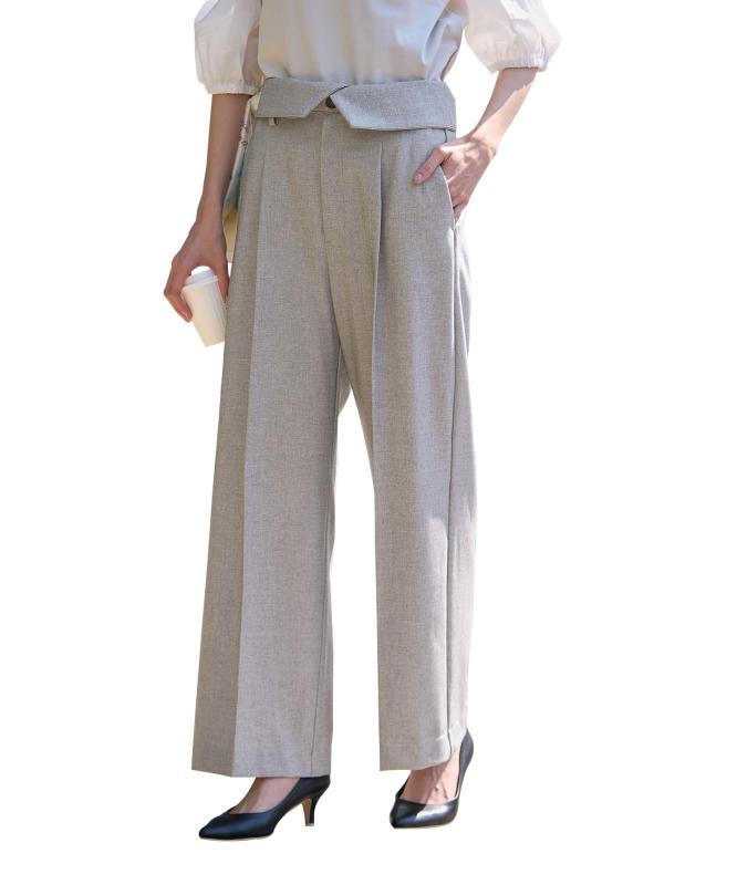 ROPE' PICNIC(ロペピクニック) パンツリネン混シャンブレーパンツ/セットアップ対応・UVケアレディース