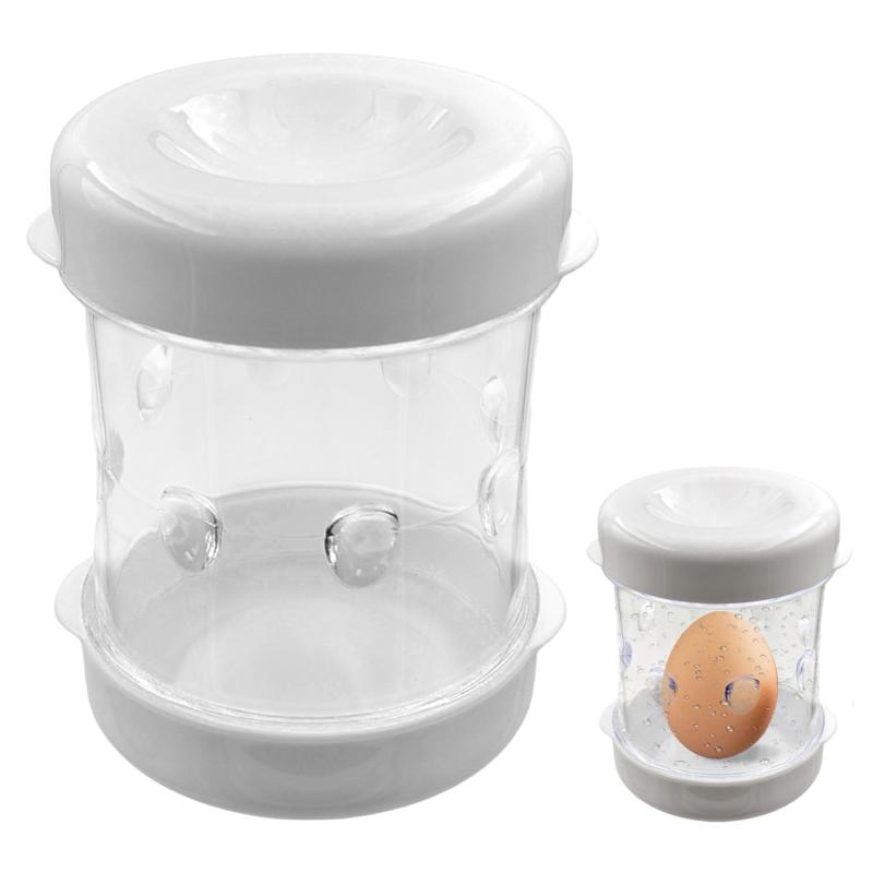 KKLM ゆで卵殻むき器 ゆで卵 からむき エッグ殻むき器 卵のからむき器 ゆで卵用 ホワイト 使いやすい設計 エッグシェラー 剥離ツール付き キッチン便利グッズ ストレスフリー調理