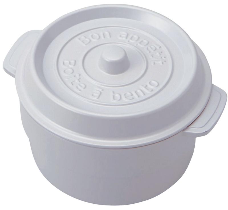 乐天商城 - 竹中 日本製 お弁当箱 ココポット ラウンド ホワイト (上段)230ml、(下段)300ml T-56445