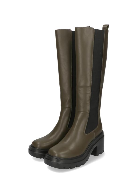 ORiental TRaffic(オリエンタルトラフィック) レディース ロングブーツ レディース サイドゴア 厚底 軽量ソール 安定 膝下丈 スクエアトゥロングブーツ