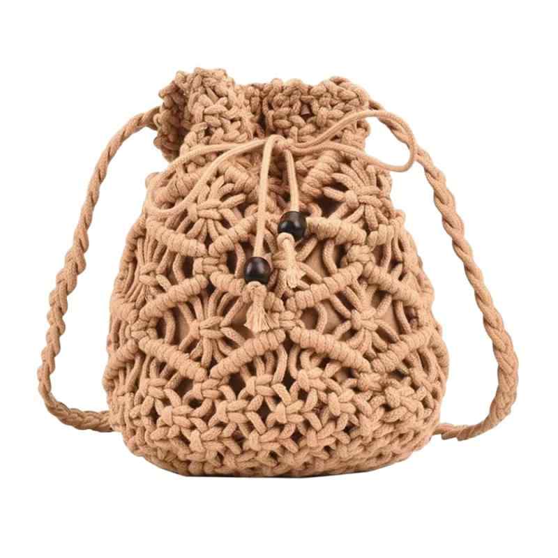 [ENJHIKE] 編みかごバッグ かごバッグ ショルダーバッグ トートバッグ ビーチバッグ ミニバッグ 巾着 ..