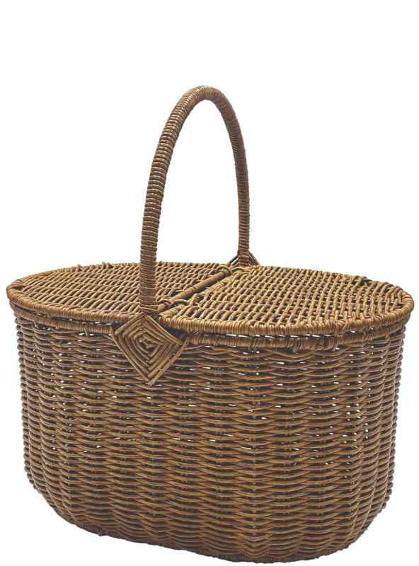ダイカイ バルト PE柳ピクニックバスケット オーバルL BR W35×D28×H20.5×TH37cm 74224