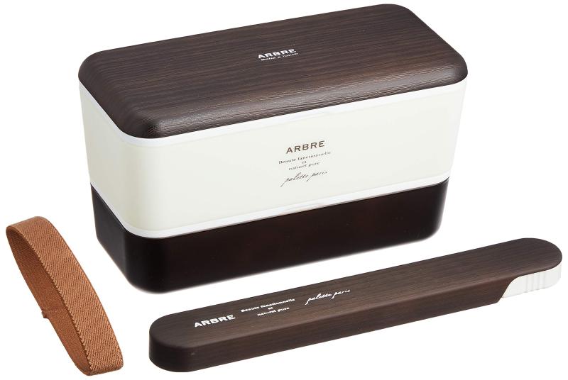 Rakuten - ARBRE 長角ネストランチ&木目箸箱セット ブラウン 276901