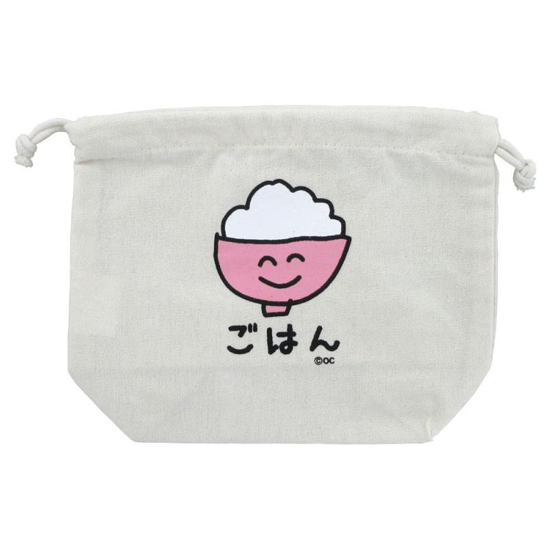 乐天商城 - おえかきさん巾着 080215-081113(239/ごはんさん) オクタニコーポレーション コットン 綿 約W21xH17xD9cm 収納 小物入れ BAG バッグ 整理 整頓 ギフト プレゼント