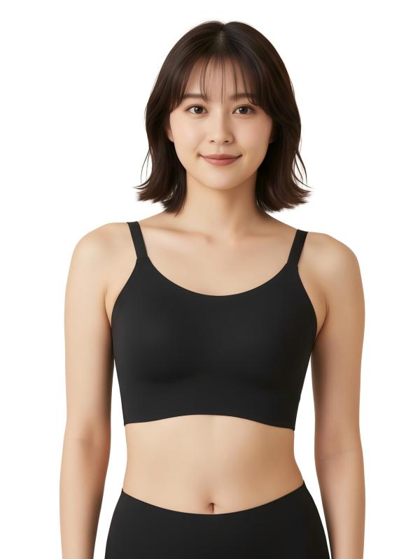  シームレスブラ ナイトブラ ノンワイヤー 下着 肩紐 調節可能 脇高設計 はみ肉スッキリ 通気性 垂れない ブラジャー ジム ヨガ XS-XL