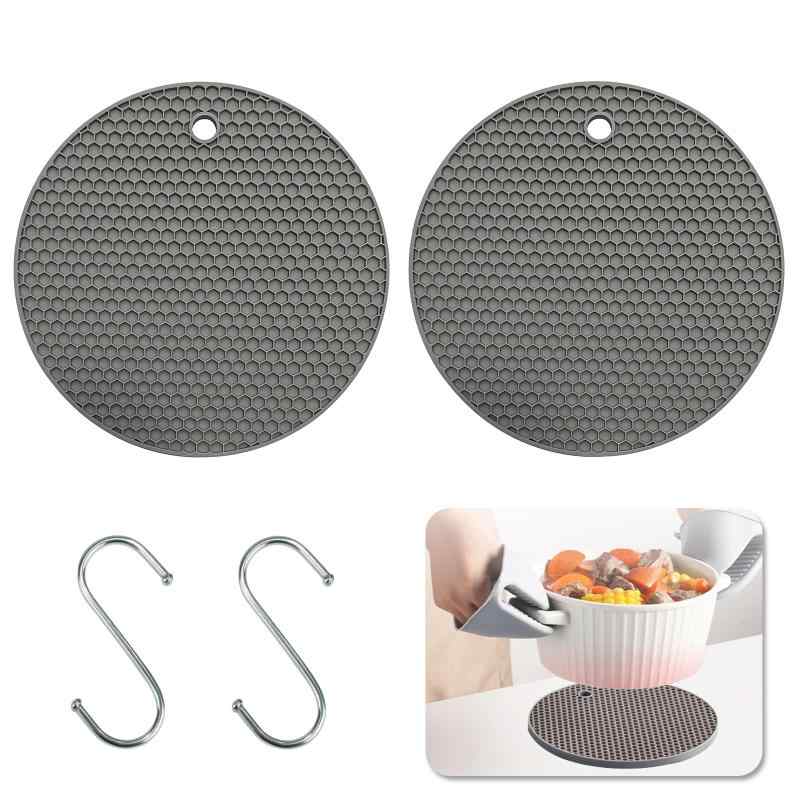 BaraRose なへ敷き 耐熱 鍋敷き シリコン 鍋敷2点セット 鍋敷き 耐熱 240度 滑り止め 「置いたらピタッ..