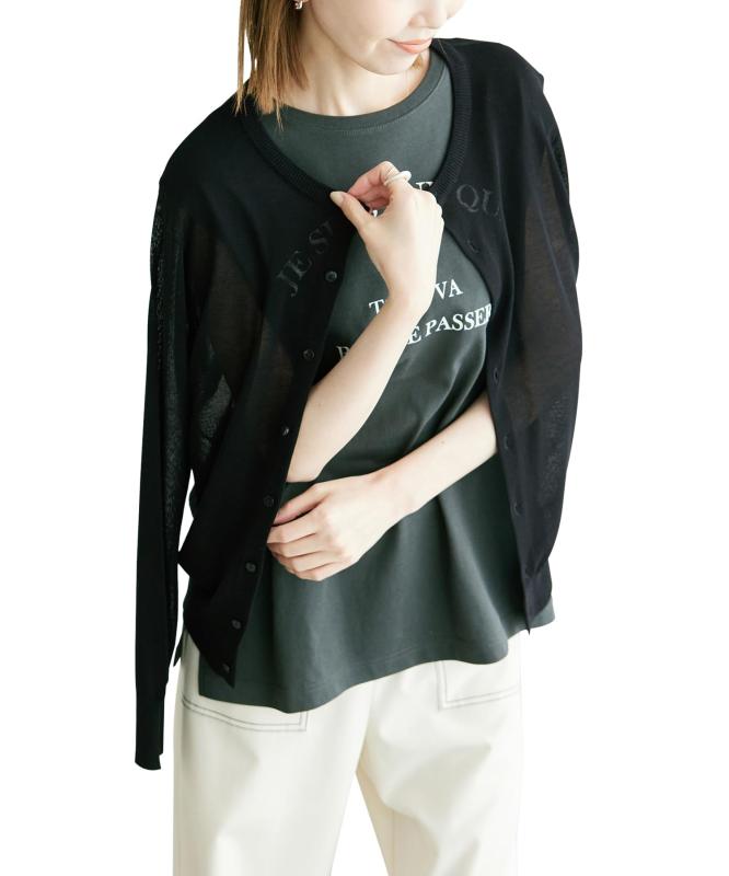 ROPE' PICNIC(ロペピクニック) カーディガンシアークルーカーディガン/UVケア・冷感・洗濯機OKレディース maisonclover-10294659 メゾンクローバー サンプル画像2