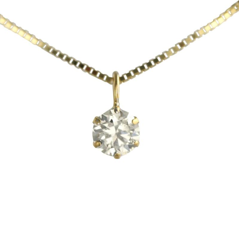 ダイヤモンドワールド レディース ジュエリー PT900 ダイヤモンドペンダントネックレス 0.10ct D-Gカラー SI2クラス Goodカット GGSJ ソーティング (鑑定書の元)付