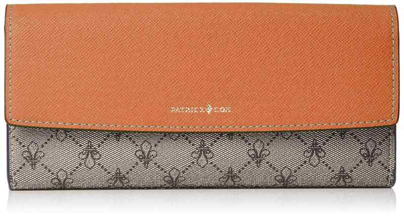 [パトリックコックス] 長財布 《リッチ》 ユリ柄プリント PVC牛革コンビ かぶせボタン式 PXLW7LT1