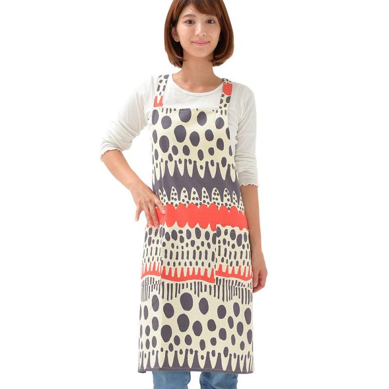 日本製 キッチン エプロン バッククロス バニラン