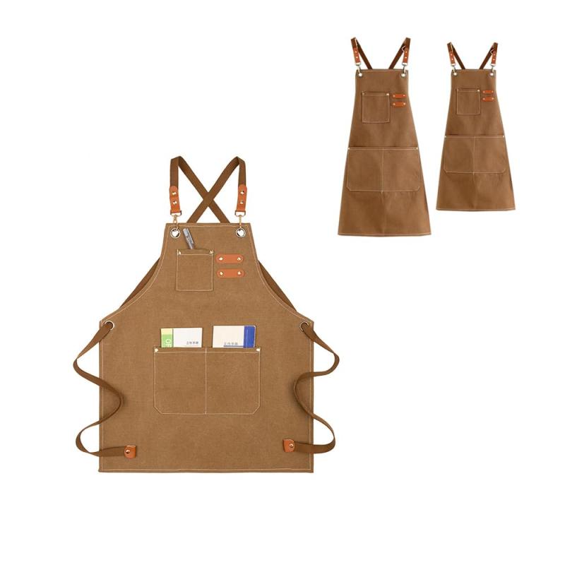 [Clapoyis] エプロン カッコイイ 前掛けエプロン メンズ 料理 大きいサイズ ポケット多い 子供用エプロン エプロン アウトドア 園芸用エプロン 男性 溶接 シェフ エプロン 作業用