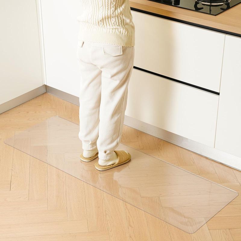 ダイニングマット プロテクターマット 透明 椅子 チェア マット 床保護マット ゲーミングチェアマット お手入れ簡単 床暖房対応 滑り止め付