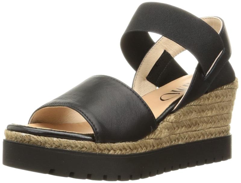 [ガイモ] ウェッジサンダル エラスティックダブルソールサンダル レディース