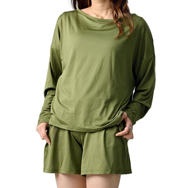 [solodoushi] ラッシュガード 上下セット レディース セットアップ 長袖 女性 薄手 水着 接触冷感 UVカ..