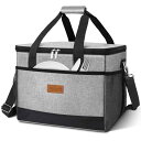 Boweer クーラーボックス 大容量 30L 保冷 保温 防水 折り畳み 水漏れ防止 キャンプ/釣り/ピクニック/運動会/お花見 GREY(4)