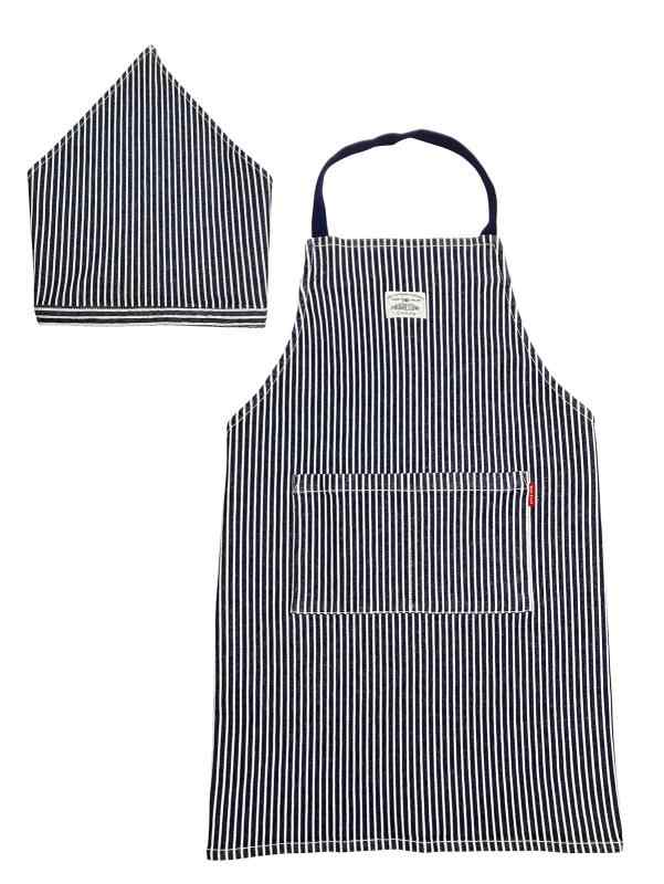 [Kids Foret] エプロン 子供用 調理実習 給食 小学校 キッズエプロン 男の子 女の子 大きめサイズ デニ..