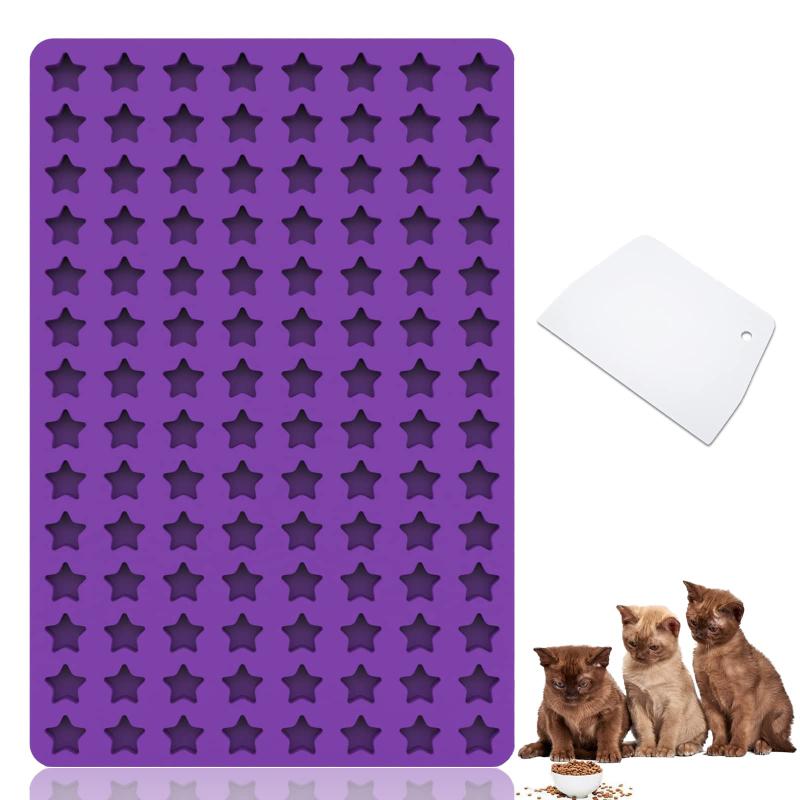 Amyandone ミニペットおやつ シリコン型 犬と猫のおやつ型 お菓子を焼いたり凍らせたり キャンディーチョコレートビスケット 小型/中型/大型犬用 自家製スナックビスケット(スクレーパー付