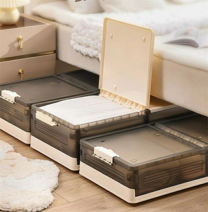 樂天商城 - 収納ボックス ベッド下 高さ16.5cm/18cm/23cm/27cm 折りたたみ 横置き 収納箱 衣類 引き出し 収納 ベッド下収納 衣装ケース すき間収納