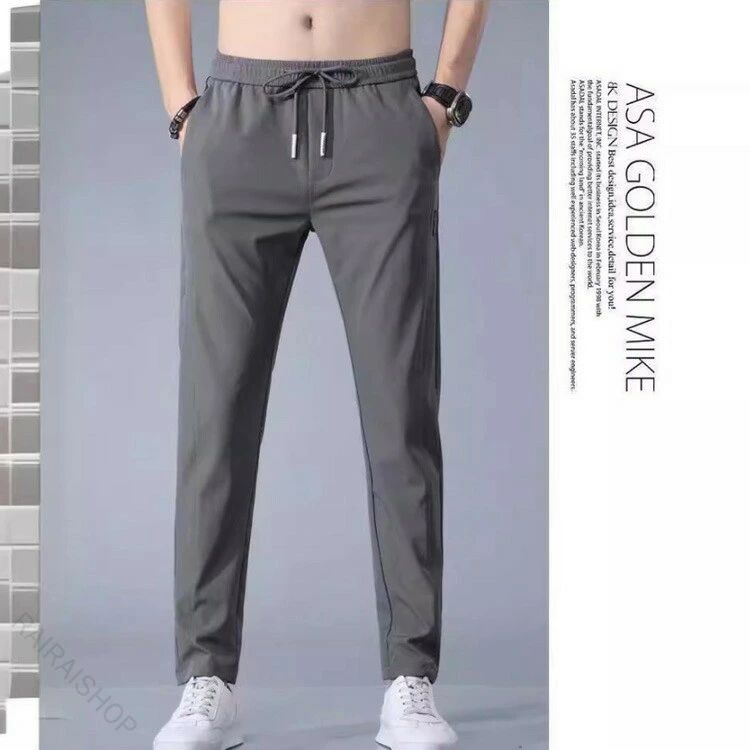 アイスシルクパンツ 接触冷感 吸水速乾 大きいサイズ 夏用 メンズ ゴルフパンツ 涼しい カジュアル チノパン 作業ズボン 部屋着 エアパ