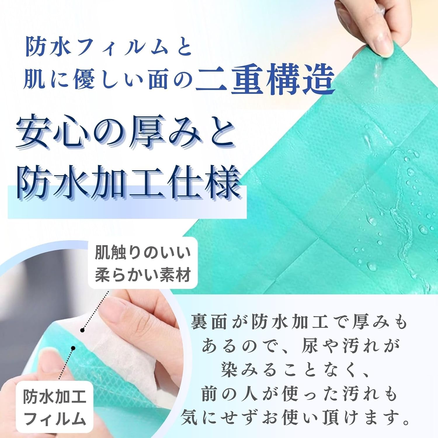 便座シート ずれない使い捨て便座シート 50枚入り 個包装 貼る シール付き 便座カバー 使い捨て 折りたたみ 携帯 トイレトレーニング 外 maisonhacci564-10007390 Maison Hacci サンプル画像2