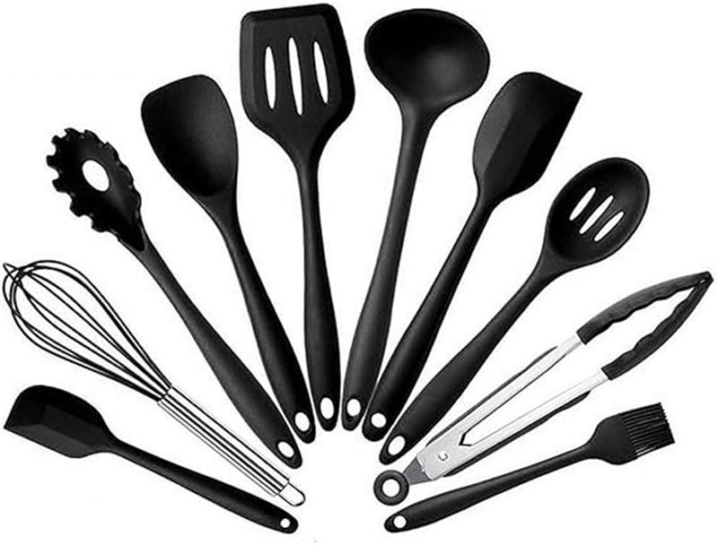 キッチンツールセット シリコン 調理器具 製菓器具 ツール10点セットフライ返し おたま トング ヘラ トング 泡立て器 ブラシ スパチュラ