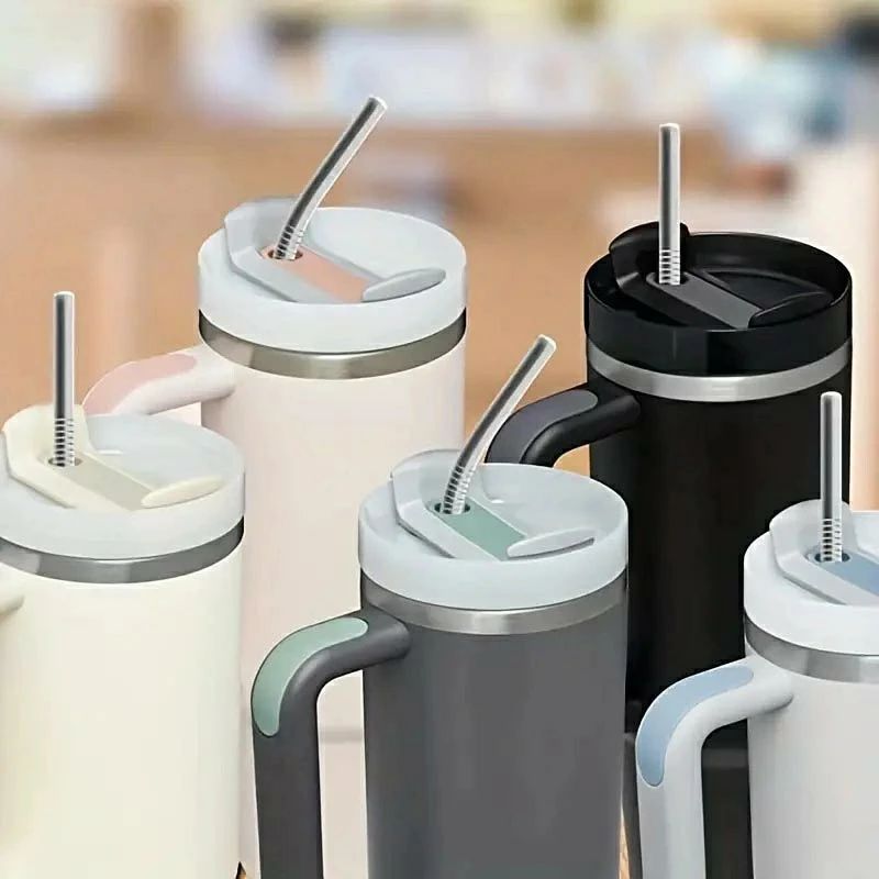 40OZ保冷 魔法瓶用のアクセサリー ステンレス製再利用可能 ストロー クリーニング...