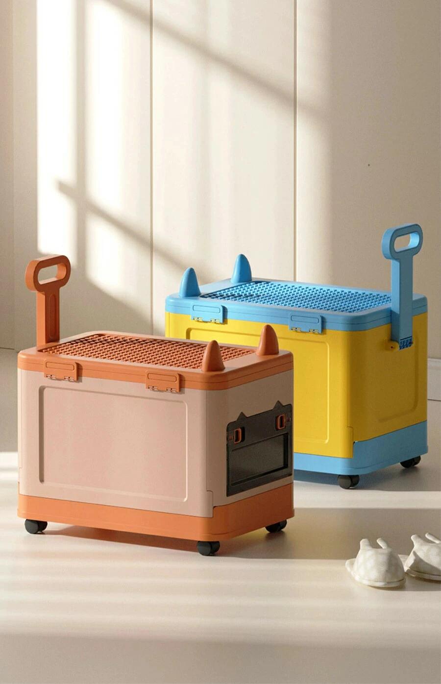 Maison Hacciの収納ラック 収納ケース かわいい キッズ 車 おもちゃ箱 おもちゃ収納 キッズ 車 子供部屋 子供 おもちゃ箱 お片付け 小物収納 おしゃれ｜アングル2